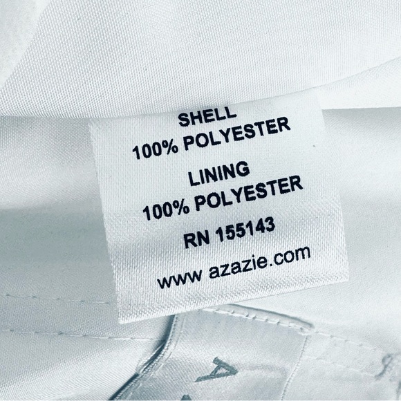 NWT AZAZIE Verde Sweetheart Strapless Flowy Layered Chiffon Bridal/Wedding Dress - Picture 10 of 14